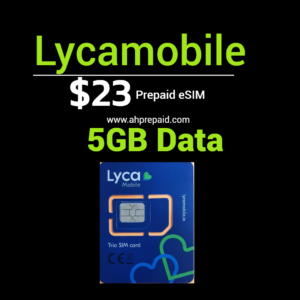 Lyca mobile USA $23 Tourist/Student eSIM Plan with 3GB Data and Unlimited International Call