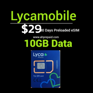 Lyca mobile USA $29 eSIM Plan for Tourists and Students with 10GB Data and Unlimited International Calli